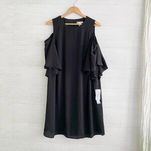 NWT London Times Nordstrom - Black cold shoulder textured sheath dress, 18W